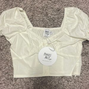 PRINCESS POLLY CROP TOP PUFF SLEEVE